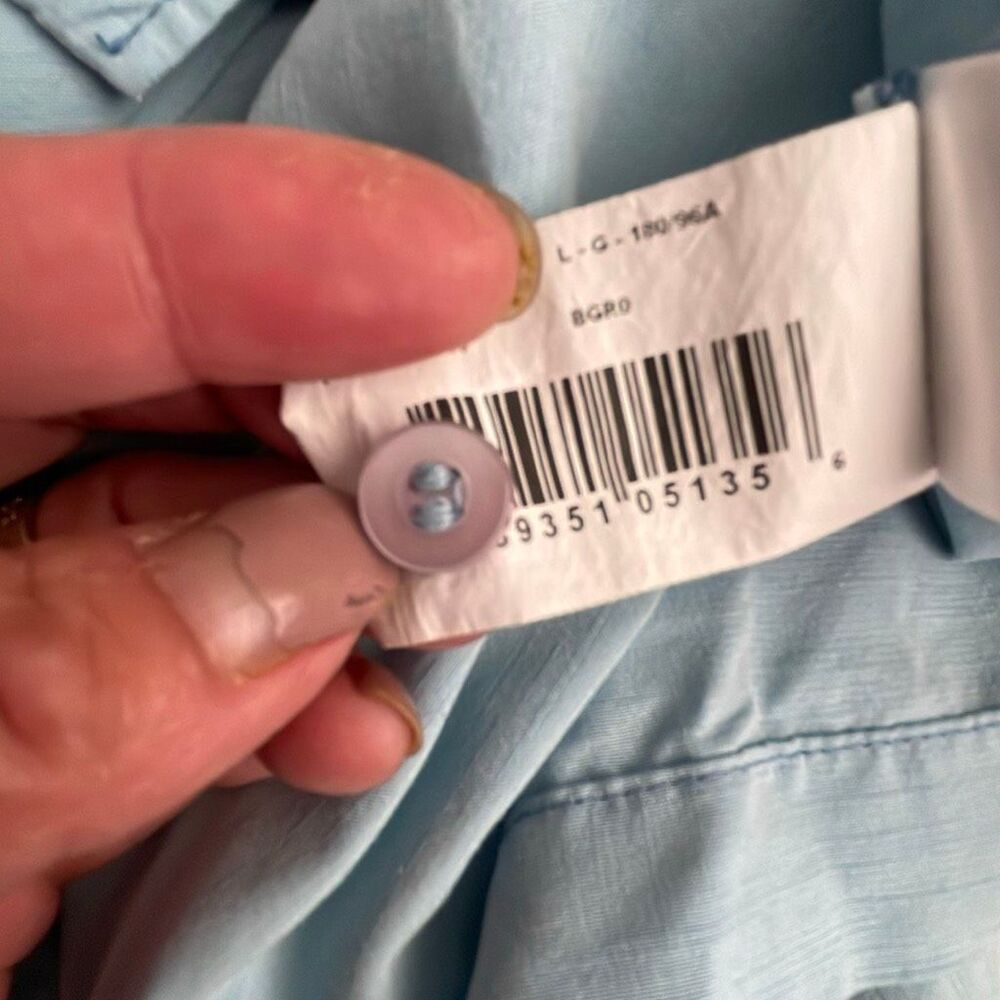 QUIKSILVER Waterman Light Blue Short Sleeve Button Down Shirt - Large - Picture 6 of 6
